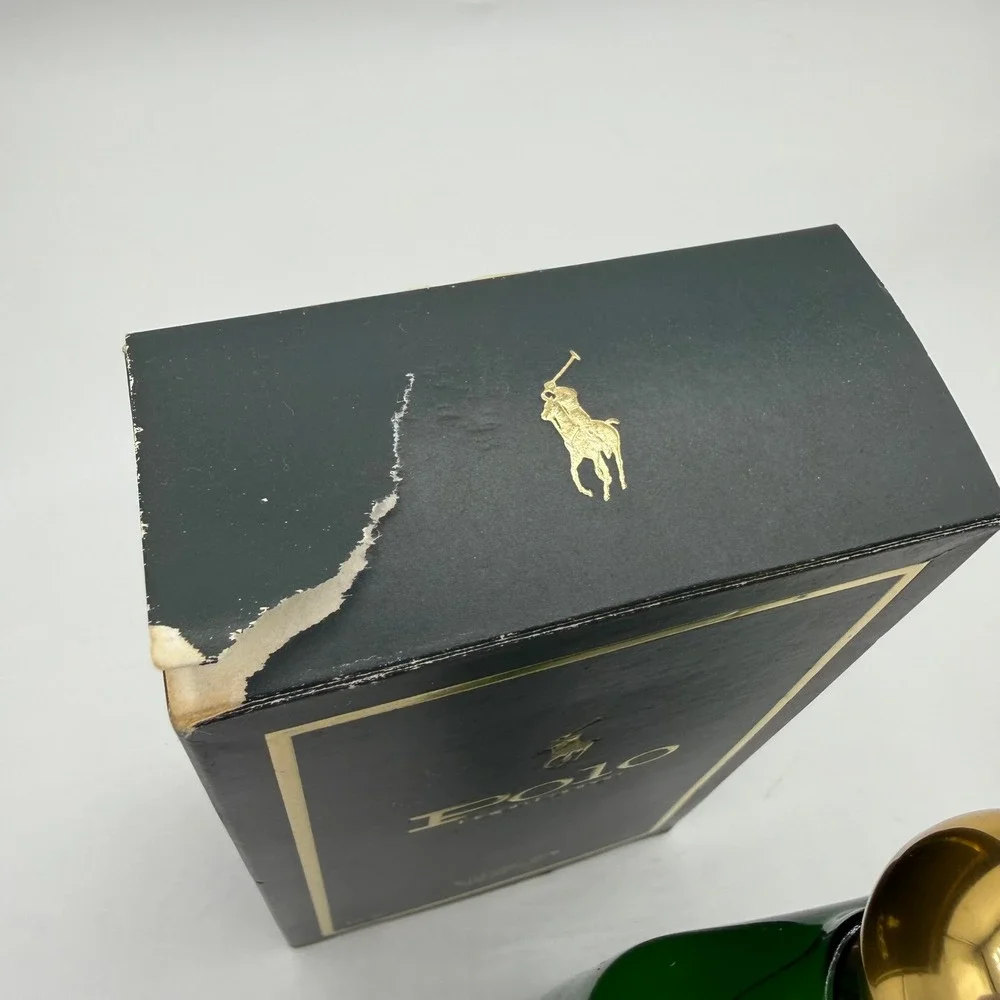 Polo Ralph Lauren After Shave Balm 4oz Green Glass Bottle Vintage Y2K With Box
